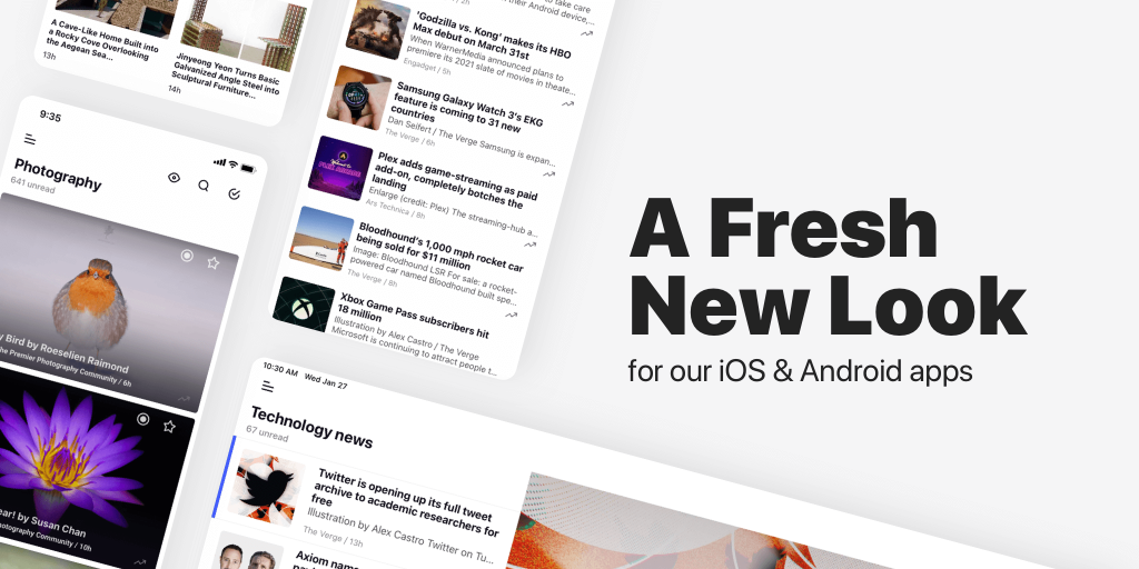 A Fresh New Look For Our iOS And Android Apps