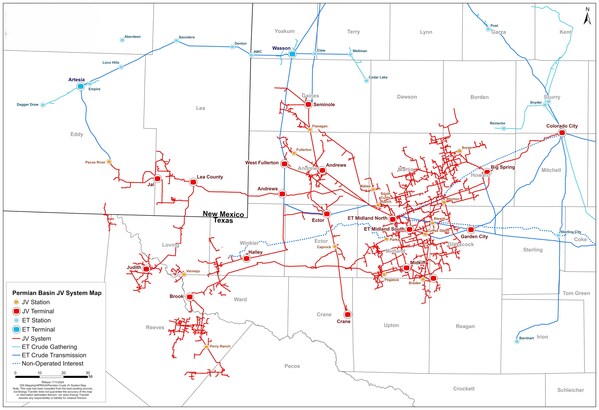 Map of Permian assets.