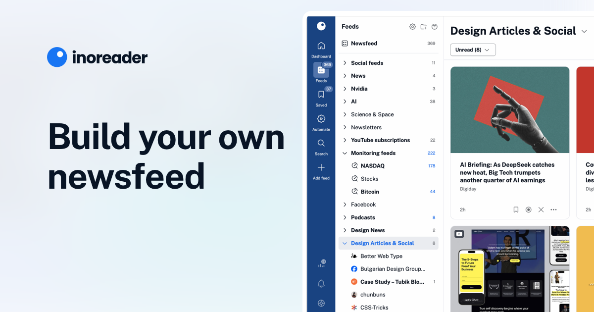 Inoreader – Build your own newsfeed